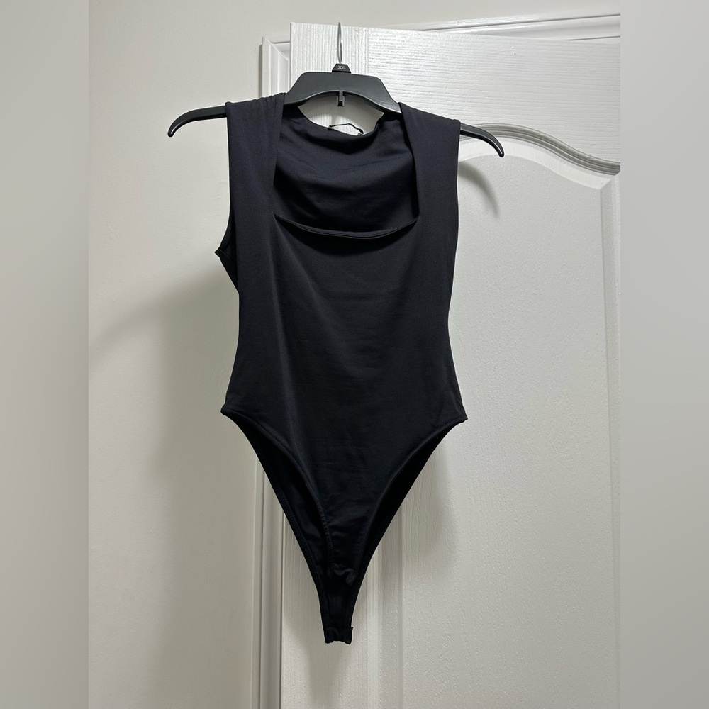 Women’s ZARA Square Neck Bodysuit - Black